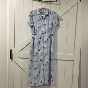 Liz Baker Light Blue Floral Maxi Dress